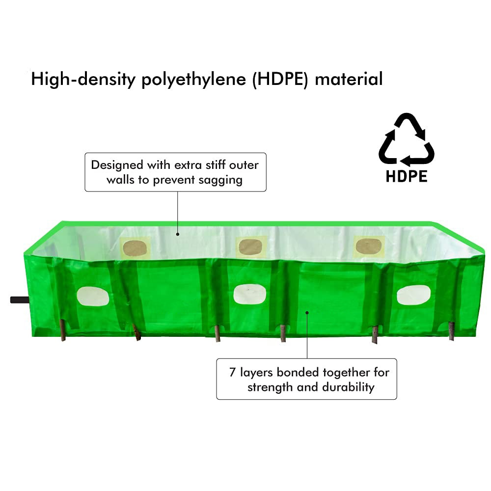 10x4x2 Feet Vermicompost Bed, HDPE, 450 Gsm, For Compost Making