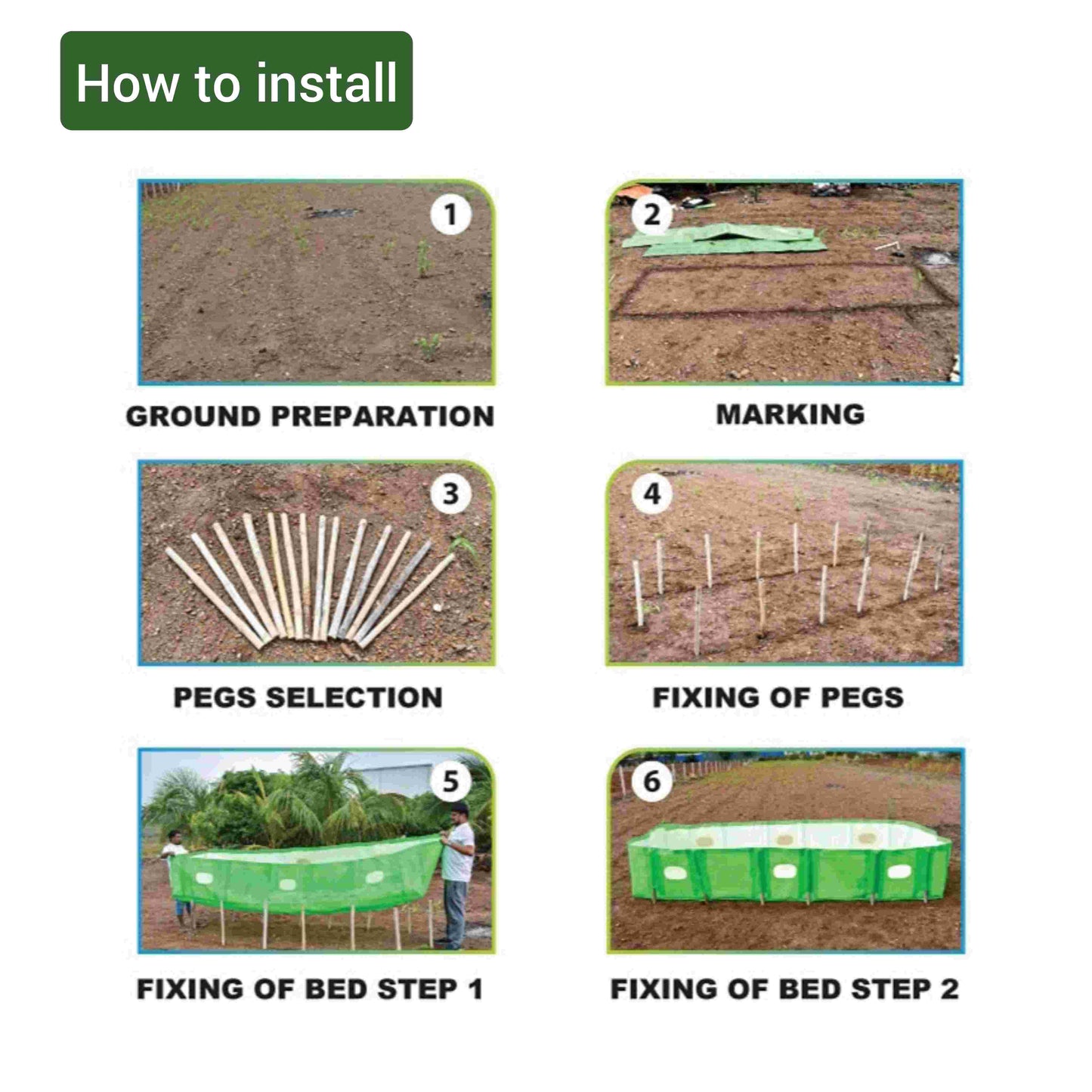 12x4x2 Feet Vermicompost Bed, HDPE, 450 Gsm, For Compost Making